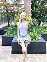 1383. Rose patch cap sleeveless (3color)