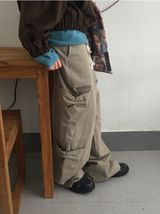 ラロアコットンカーゴワイドパンツ（3c）