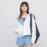 2wayロゴフーディージップアップ_アイボリー