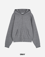 Stitch Knit Hood Zip-up
