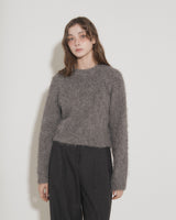 WOOL BRUSHED SWEATER [GRAY]