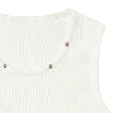 Ake Studded Sleeveless White