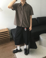 マトリックチェック半袖シャツ