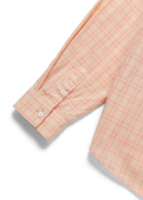 Peeky check shirt_peach