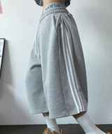 SIDE PINTUCK TRACK BALLOON BERMUDA PANTS ❤🤎🖤🩶🩷6COLOR