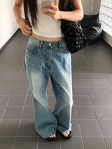 [ORIGINAL] Niel Logo Semi Bootcut Denim Pants