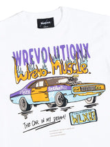 Wrevo-マッスルTシャツ（ブルー＆ホワイト）