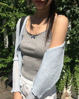 Huyou Flower Punching Ribbon Lace Sleeveless