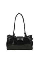 Nola Glossy Buckle Shoulder Bag