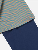 COMBI STRIPE HOOD TEE (3C)