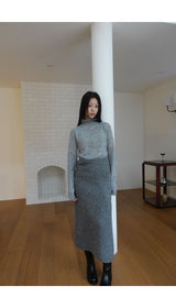 vase knit wrap skirt (2C)