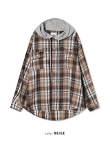 Western Checkered Hooded Shirt
