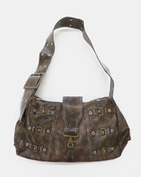 Verum Vintage Leather Wide Strap Buckle Crossbag