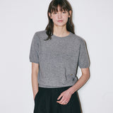 Short Sleeve Wool Knit Grey