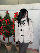 Black Belt Cozy Fur Jacket