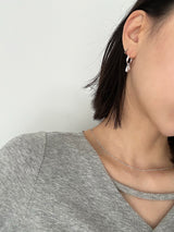 [925silver] Drop パールピアス