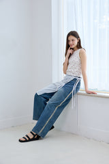DOT LACE WRAP SKIRT