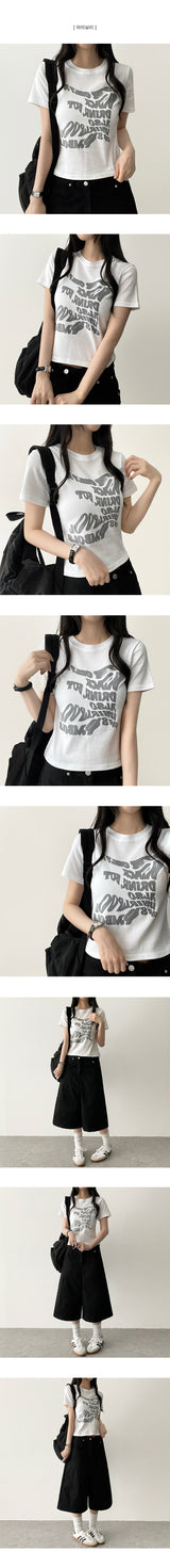 Blur レタリング半袖Tシャツ