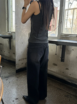 [S/S] ピグメントカッティングノースリーブトップ(3color)