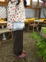 ペンネベロアワイドバンディングパンツ（3c）