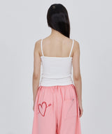 CONY CALL OUT BABY RIB TANK TOP / WHITE