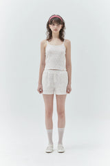 KIRSH PLAIN CHERRY SEMI CROP SLEEVELESS - WHITE
