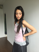 Node frill layered sleeveless top (4color)