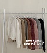 Daily V-neck Crop Knit Cardigan (9color)