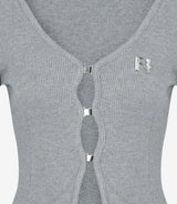 N Line Hook Waffle Cardigan