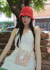 Coma Ruffle Beanie - Red