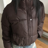 Yukan Matt Basic Oversized Fit Short Padded Jacket