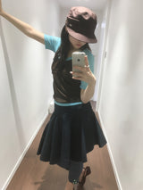 マカロン ハート ボタン スリーブレス (3color)