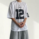 エンブ ナンバー メッシュ ショートスリーブ Tシャツ(4 colors)
