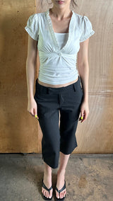 frill crop bolero blouse