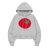 トマトプリントフードTユニセックス (2Color)