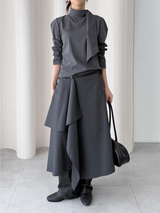 mui tie 2way blouse (2color)