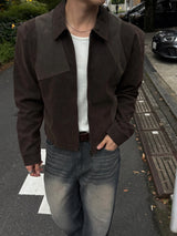 Luen Contrasted leather jacket