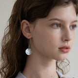 Brown Mother of Pearl drop earring