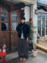 Aki Wool Collar Warmer Winter Blouson (2 Colors)