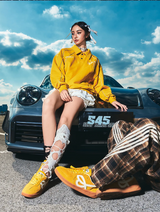 ジョイントネームレトロジャーマントレーニングシューズ - YELLOW