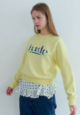 Jude check patch logo sweatshirt