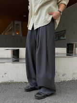 Mona two-tuck wide D-ring slacks