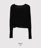 #Wrap Button Layered Knit (3color)