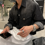 Our Western Overfit Two Pocket Denim Shirt