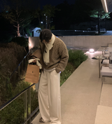  Nopi Best Fit Corduroy Banding Wide Pants  