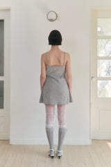 Sweet Dreams Button Mini Dress (Gray)