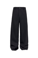 Wide Pleated Wool Trousers