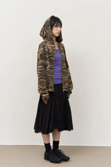 Camo Single Zip Hoodie