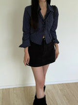 Ocean Cropped Shirt Strips - 2 colours