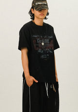 LU Gradation Vintage Printing 1/2 T